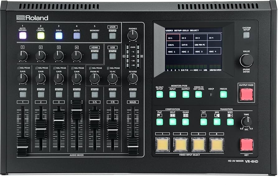 【美品】ローランド Roland ミキサー HD AV Mixer VR-4HD Amazon.com: Roland All-In-One VR-4HD 4 channel AV Mixer with